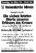 Die sieben Worte Haydn-Handzettel